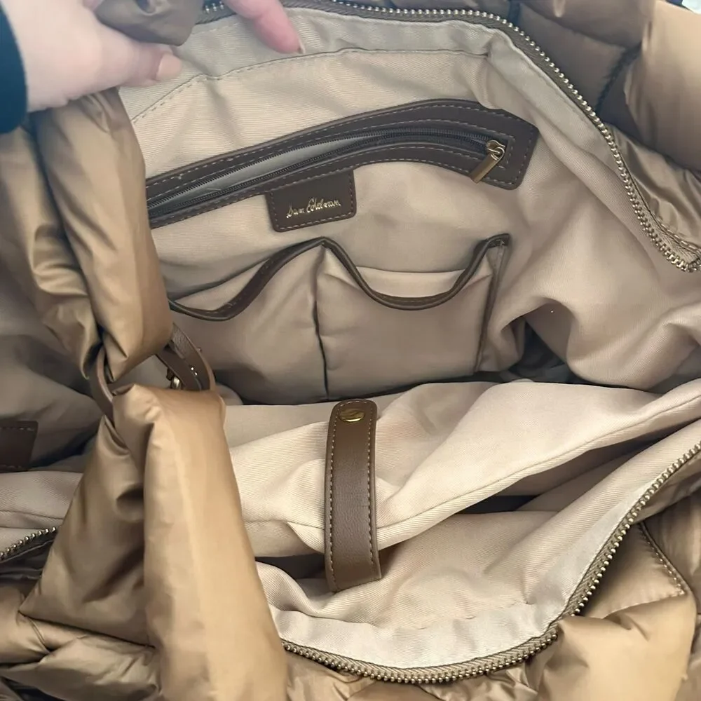 SAM EDELMAN‎ Jianna Woven Tote Bag Brown
